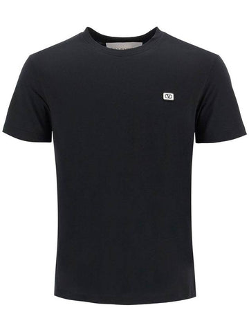 vlogo patch t-shirt with - VALENTINO - BALAAN 1