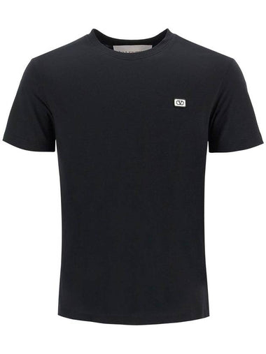 vlogo patch t-shirt with - VALENTINO - BALAAN 1