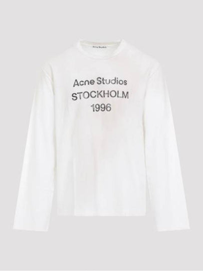 Stamp Logo Long Sleeve T-Shirt Dusty White - ACNE STUDIOS - BALAAN 2