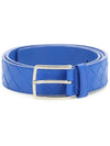 Intrecciato Leather Belt Blue - BOTTEGA VENETA - BALAAN 1