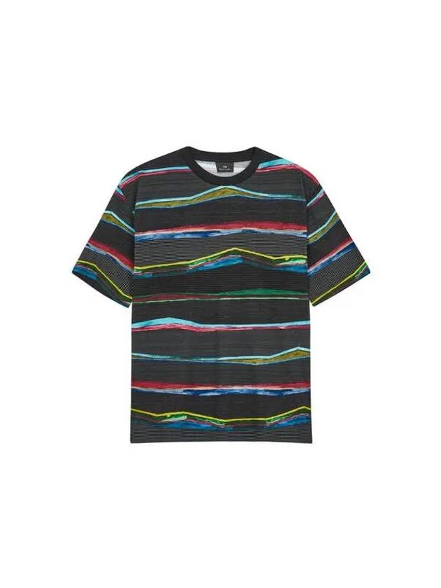 PS multi stripe t shirt black - PAUL SMITH - BALAAN 1