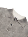 Runway Spray Damaged Polo Knit Top Grey - ULKIN - BALAAN 5