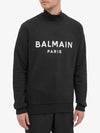 Men's Paris Logo Crew Neck Sweatshirt Black WH0JQ005 B151 EAB - BALMAIN - BALAAN 3