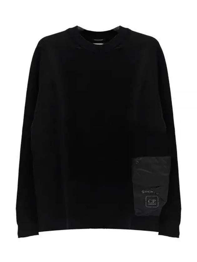 Metropolis Series Double Mix Pocket Sweatshirt Black - CP COMPANY - BALAAN 2