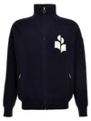 Logo High Neck Knit Zip-Up Cardigan Midnight - ISABEL MARANT - BALAAN 1