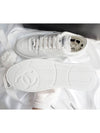 CC Logo Calfskin Low Top Sneakers White - CHANEL - BALAAN 9