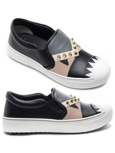 Studded Monster Slips-On Black - FENDI - BALAAN 2