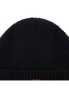 Heart Logo Wool Beanie Black - AMI - BALAAN 8