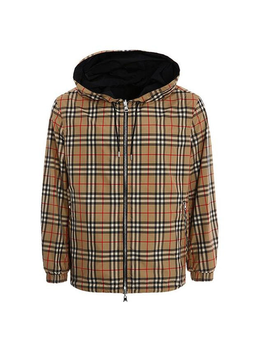 Reversible Vintage Check Hoodie Jacket Archive Beige - BURBERRY - 2