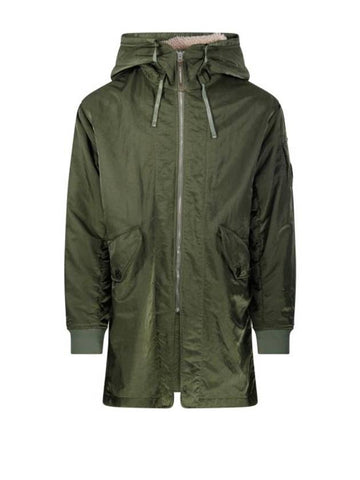 Nylon B Lined Hooded Parka Green - CP COMPANY - BALAAN 1