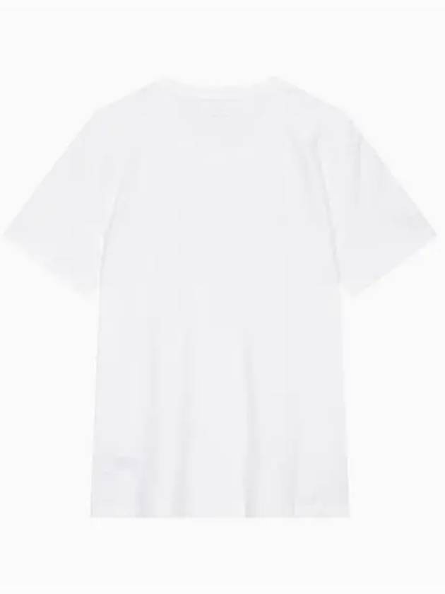 JEANS Men s White Regular Fit Institutional Logo Short Sleeve T Shirt J326954 YAF - CALVIN KLEIN - BALAAN 1