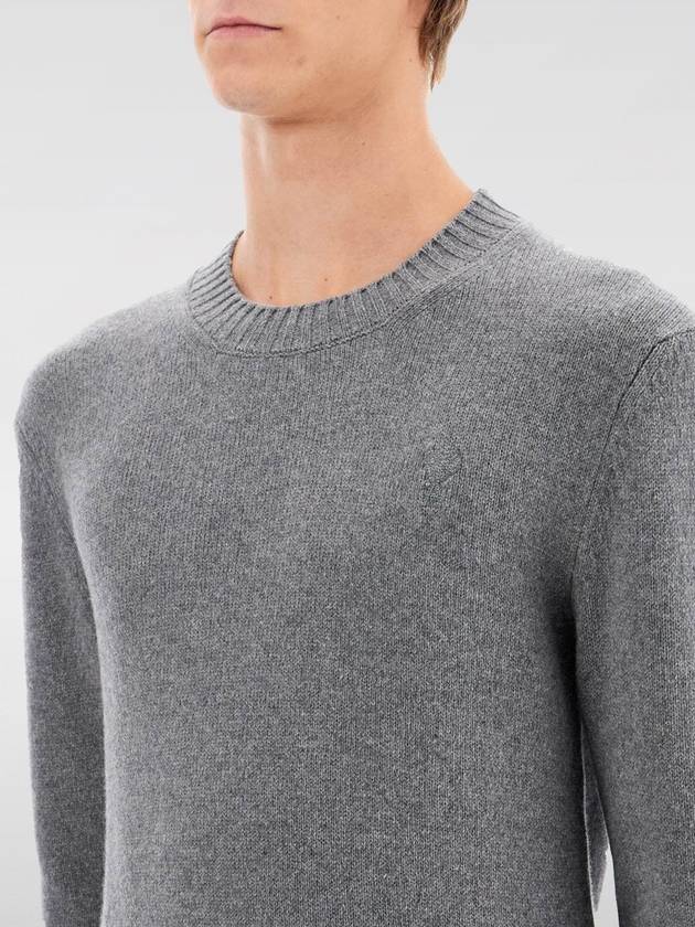 Alexandre Mattiussi Crew Neck Knit Top Grey - AMI - BALAAN 4