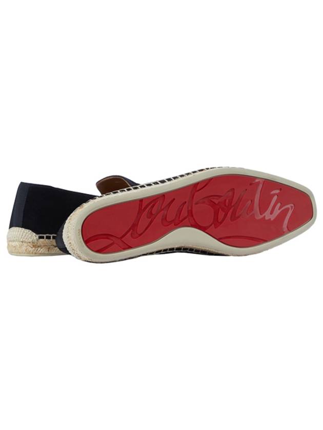 Nanu Logo Espadrilles Black - CHRISTIAN LOUBOUTIN - BALAAN.