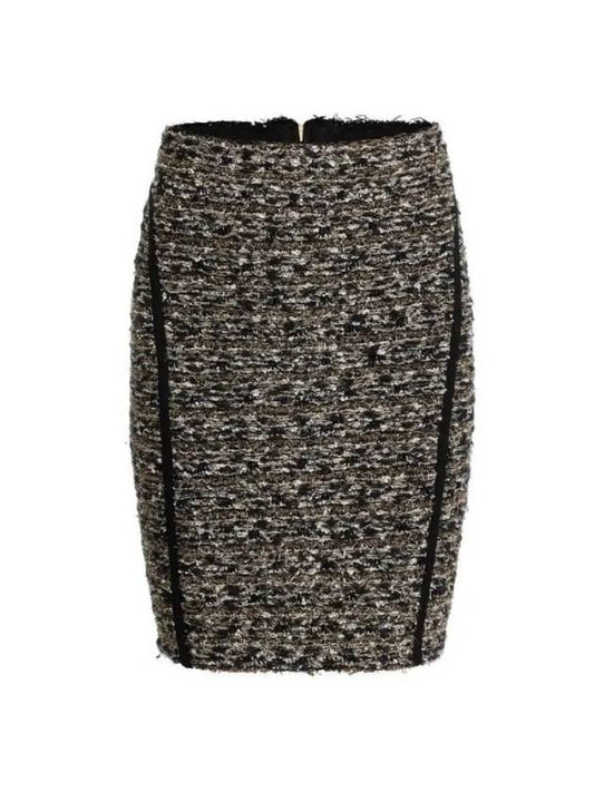 Women's Lurex Tweed A-Line Skirt Gold - BALMAIN - BALAAN 2