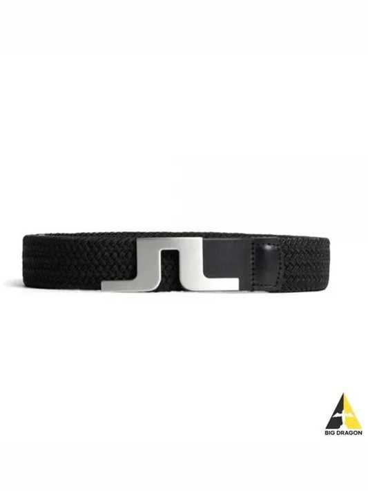 Men's Berry Elastic Belt Black - J.LINDEBERG - BALAAN 2