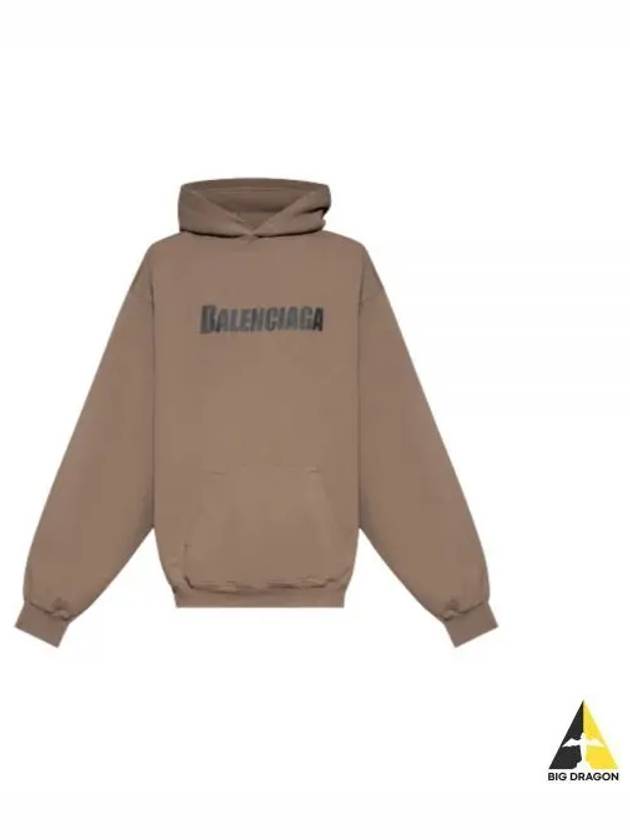 Destroyed Oversized Hoodie Brown - BALENCIAGA - BALAAN 2