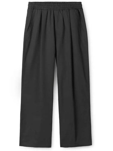 One Tuck Linen Wide Pants Black - INDUST - BALAAN 1