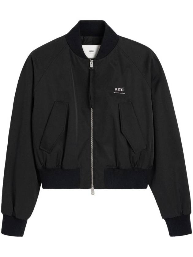 Technical Bomber Jacket Black - AMI - BALAAN 1