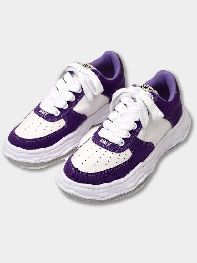 Wayne OG Sole Canvas Low Top Sneakers Purple White A10FW720 - MIHARA YASUHIRO - BALAAN 1