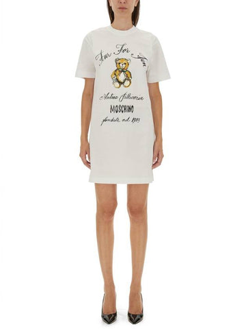 DRESS WITH LOGO - MOSCHINO - BALAAN 1