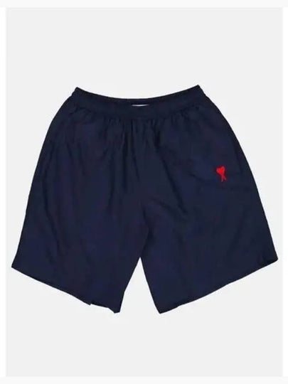 Heart Logo Swim Shorts Navy - AMI - BALAAN 2