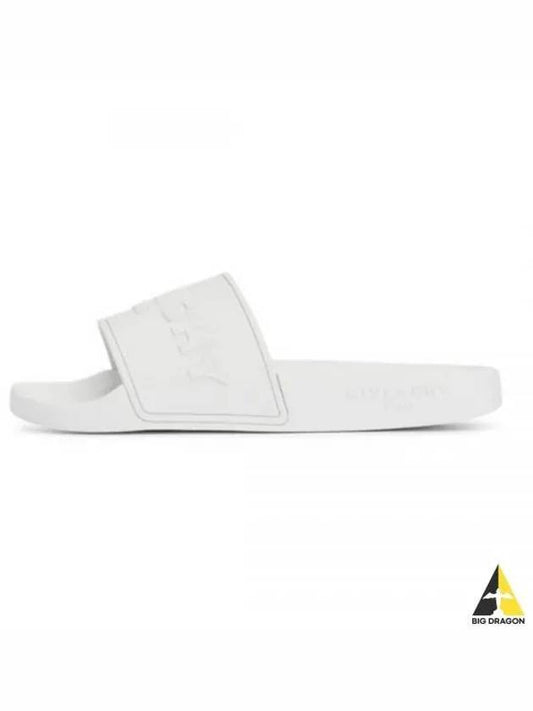 Logo Slippers White - GIVENCHY - BALAAN 2