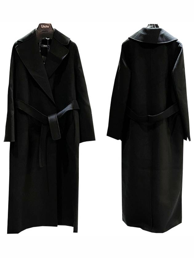 Poldo Belt Wool Single Coat Black - S MAX MARA - BALAAN 7