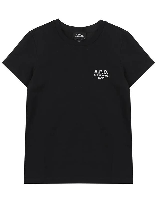 Denise Embroidered Short Sleeve T-shirt Black - A.P.C. - BALAAN 2