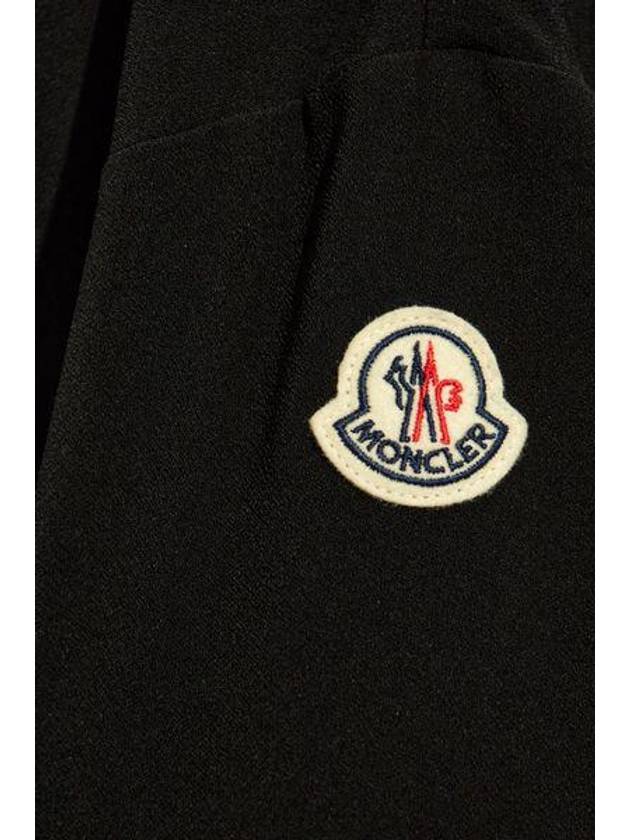 Logo Patch Satin Hoodie Black - MONCLER - BALAAN 3