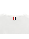 Men's Medium Weight Jersey Tipped Pocket Crewneck Short Sleeve T-Shirt White - THOM BROWNE - BALAAN 6