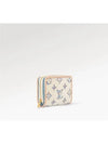 Lou Monogram Zipper Half Wallet White - LOUIS VUITTON - BALAAN 4