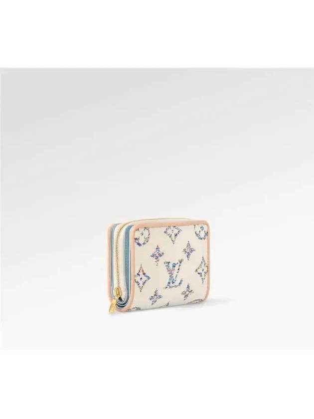 Lou Monogram Zipper Half Wallet White - LOUIS VUITTON - BALAAN 4