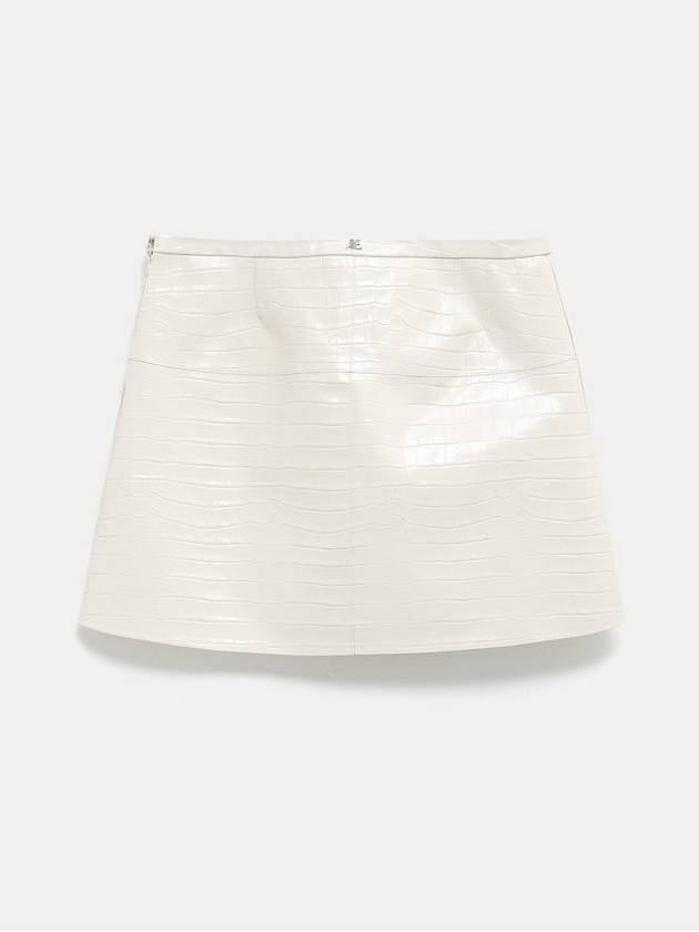 Ellipse Croco Stamped Mini Skirt - COURREGES - BALAAN 2