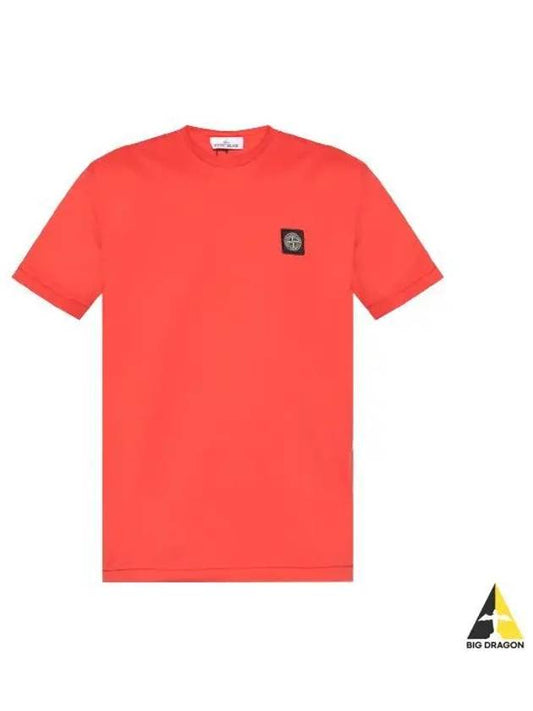 Wappen Logo Patch Short Sleeve T-Shirt Red - STONE ISLAND - BALAAN 2