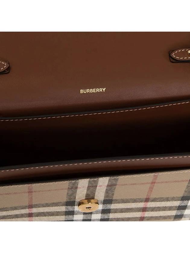 Vintage Check and Leather Penny Crossbody Bag Archive Beige Tan - BURBERRY - BALAAN 4