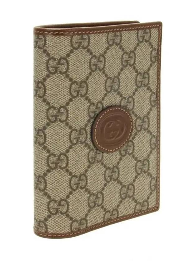 Interlocking G Superme Canvas Passport Wallet Beige - GUCCI - BALAAN 3