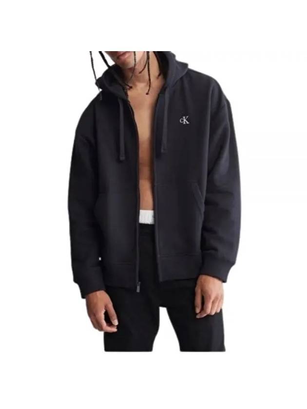 Archive Hero Zip-Up Hoodie Black - CALVIN KLEIN - BALAAN 2