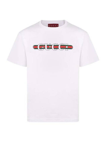 Cotton Print Short Sleeve T-Shirt White - GUCCI - BALAAN 2