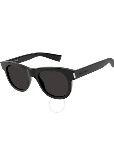 Saint Laurent Black Oval Unisex Sunglasses SL 571 001 49 - SAINT LAURENT - BALAAN 1