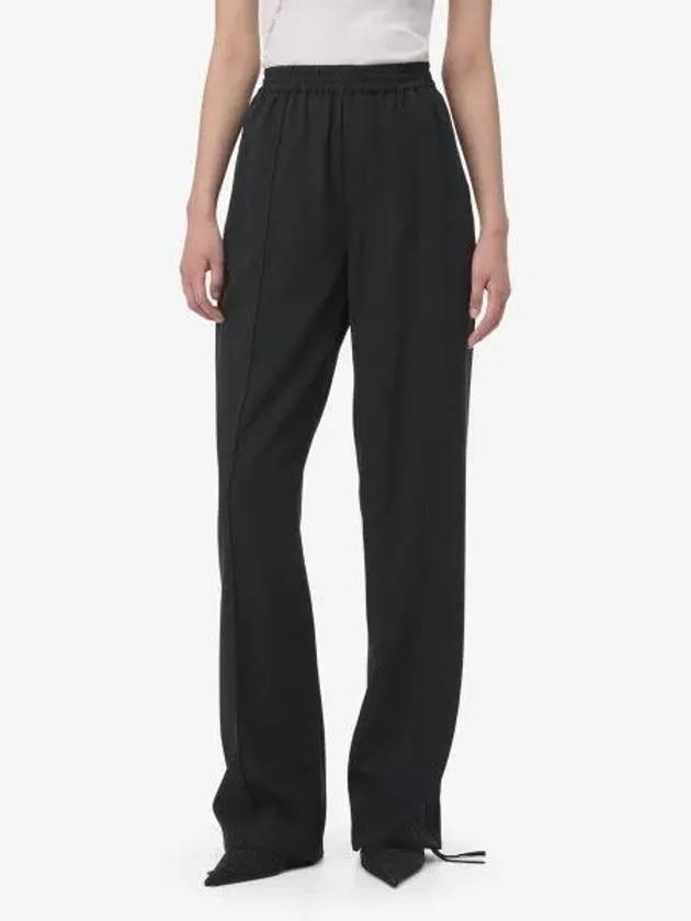 Ankle Drawstring Straight Pants Black - HELMUT LANG - BALAAN 2