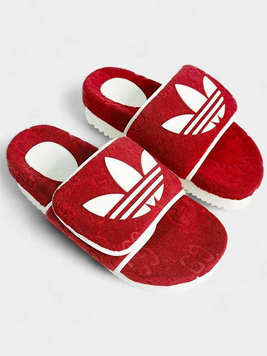 Adidas GG platform slide sandals red 702412 gift wrapping - GUCCI - BALAAN 1