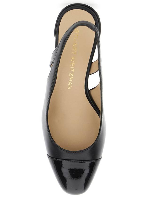 'Sleek' Black Slingback Pumps With Block Heel In Leather Woman - STUART WEITZMAN - BALAAN 4