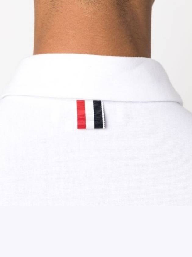 RWB Stripe Polo Shirt White - THOM BROWNE - BALAAN 6