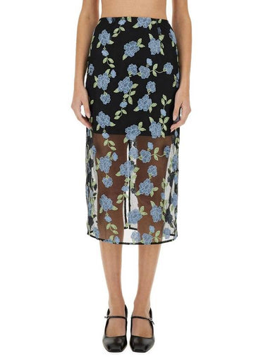 Rotate Birger Christensen Mesh Pencil Skirt - ROTATE - BALAAN 1