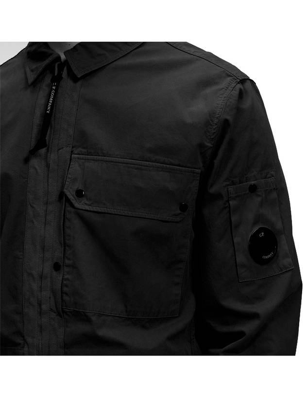 Men's Lens Wappen One Pocket Zip Up Jacket Black - CP COMPANY - BALAAN 6