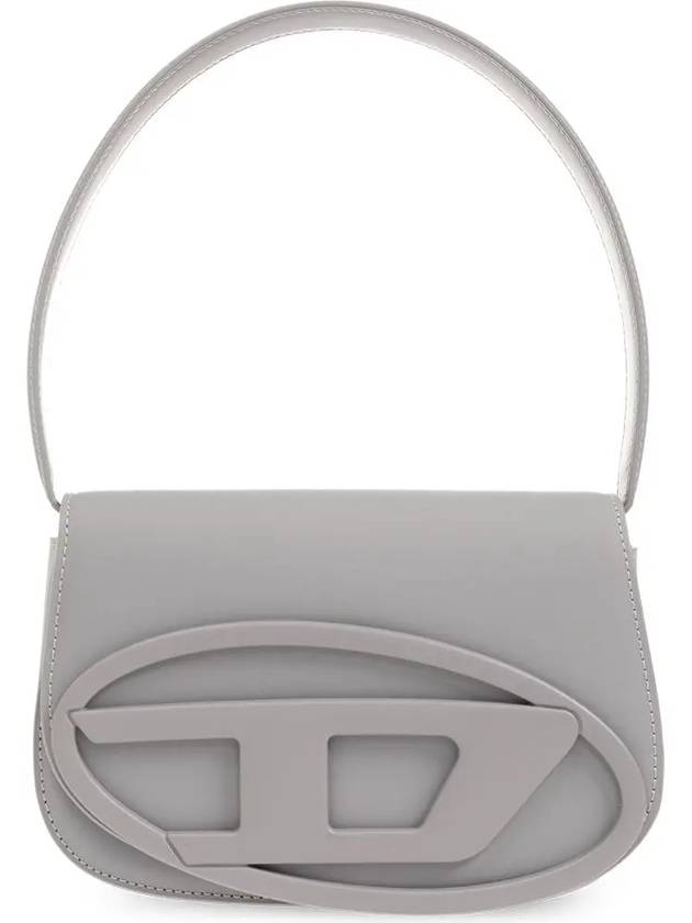 1DR Iconic Matte Leather Shoulder Bag Grey - DIESEL - BALAAN 2