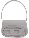 1DR Iconic Matte Leather Shoulder Bag Grey - DIESEL - BALAAN 3