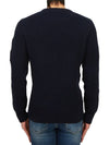 Men's Lens Detail Crew Neck Knit Top Navy - CP COMPANY - BALAAN 4