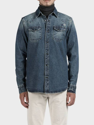 Fatal Logo Denim Shirt M GCSH50 - PANICALE - BALAAN 1