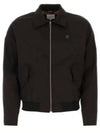 Harrington Technical Cotton Gabardine with Bold Fox Head Patch Jacket Black - MAISON KITSUNE - BALAAN 2